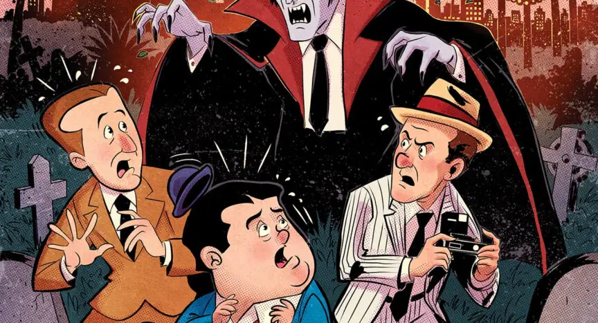Abbott and Costello alongside Kolchak, menaced by The Night Stalker vampire